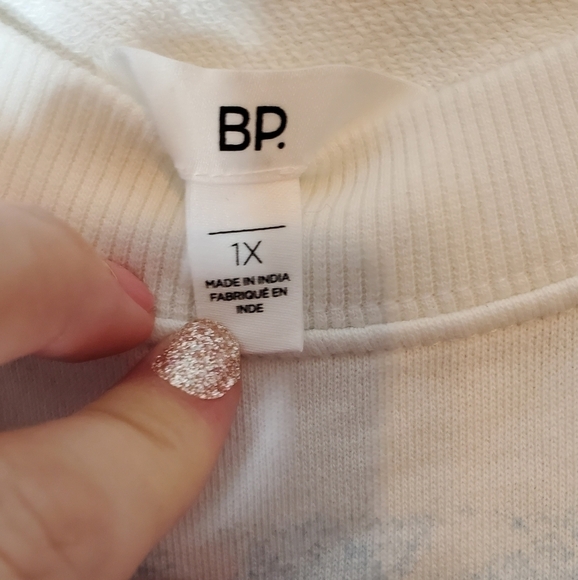 BP Sweatshirt In Size 1x Time For Growth In Off White Nwot In Organic Cotton - Picture 4 of 5